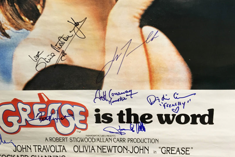 "Grease" Original 1978 Movie Poster Signed by John Travolta, Olivia Newton-John, & ENTIRE CAST! - $6K VALUE APR 57