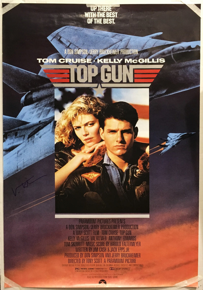 "Top Gun" 1986 Movie Poster Autographed Signed by Val Kilmer - $2K VALUE APR 57