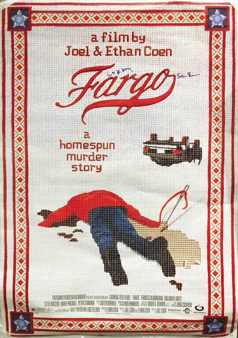 "Fargo" 1996 Movie Poster Autographed Signed by William H. Macy Steve Buscemi - $2K  VALUE APR 57