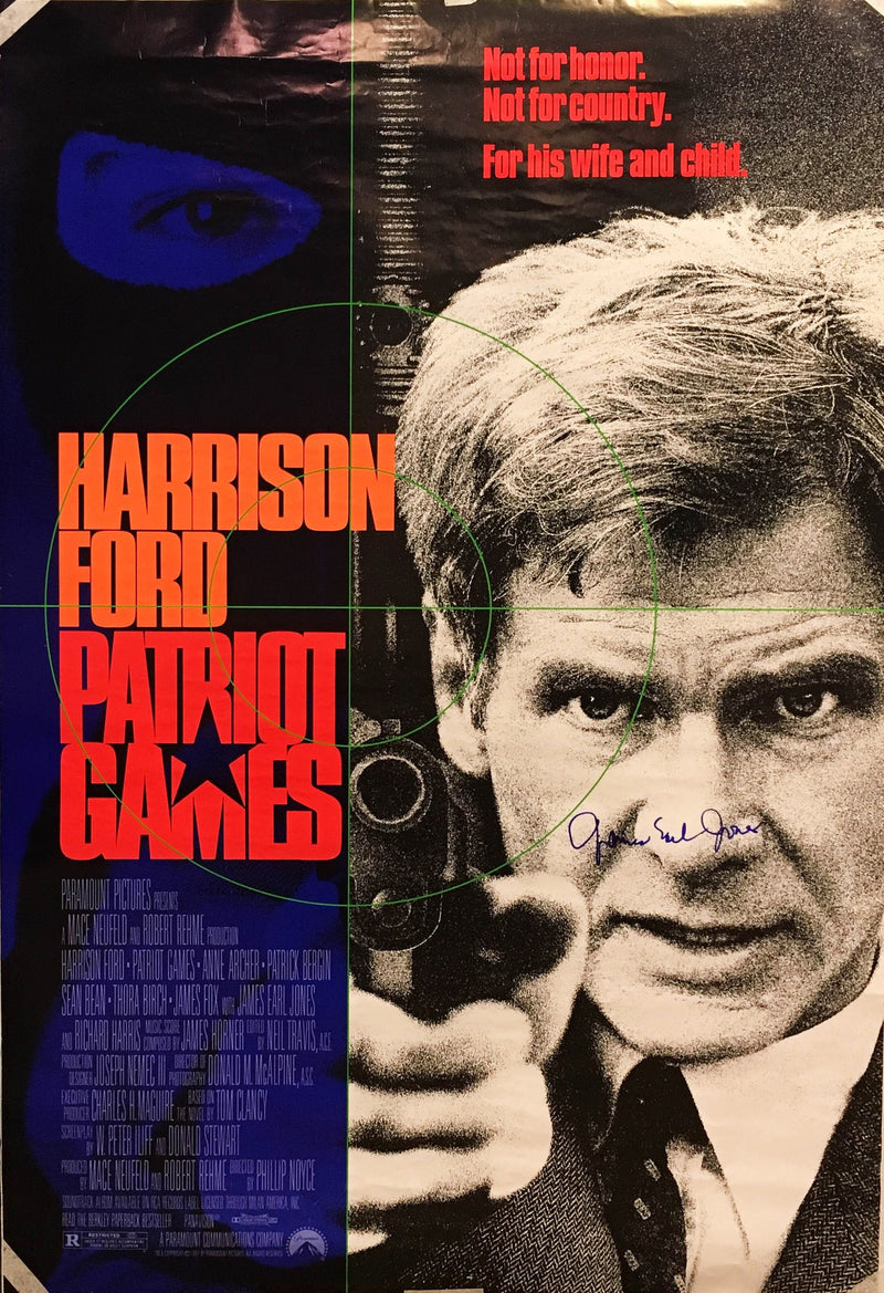 "Patriot Games" 1992 Movie Poster Autographed Signed by Harrison Ford - $1,000.00 VALUE APR 57