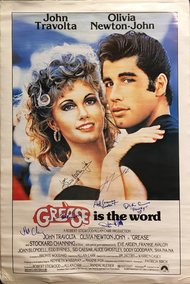 "Grease" Original 1978 Movie Poster Signed by John Travolta, Olivia Newton-John, & ENTIRE CAST! - $6K VALUE APR 57