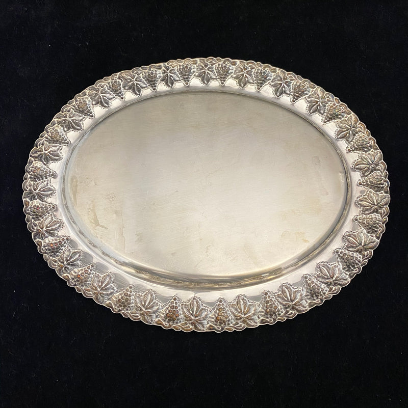 Antique C. 1800s Old European Sterling Silver Platter - $2K APR Value w/ CoA! APR57
