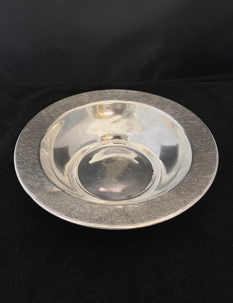 Antique C. Early 1900s Monogrammed Sterling Silver Bowl - $2K APR Value w/ CoA! APR57