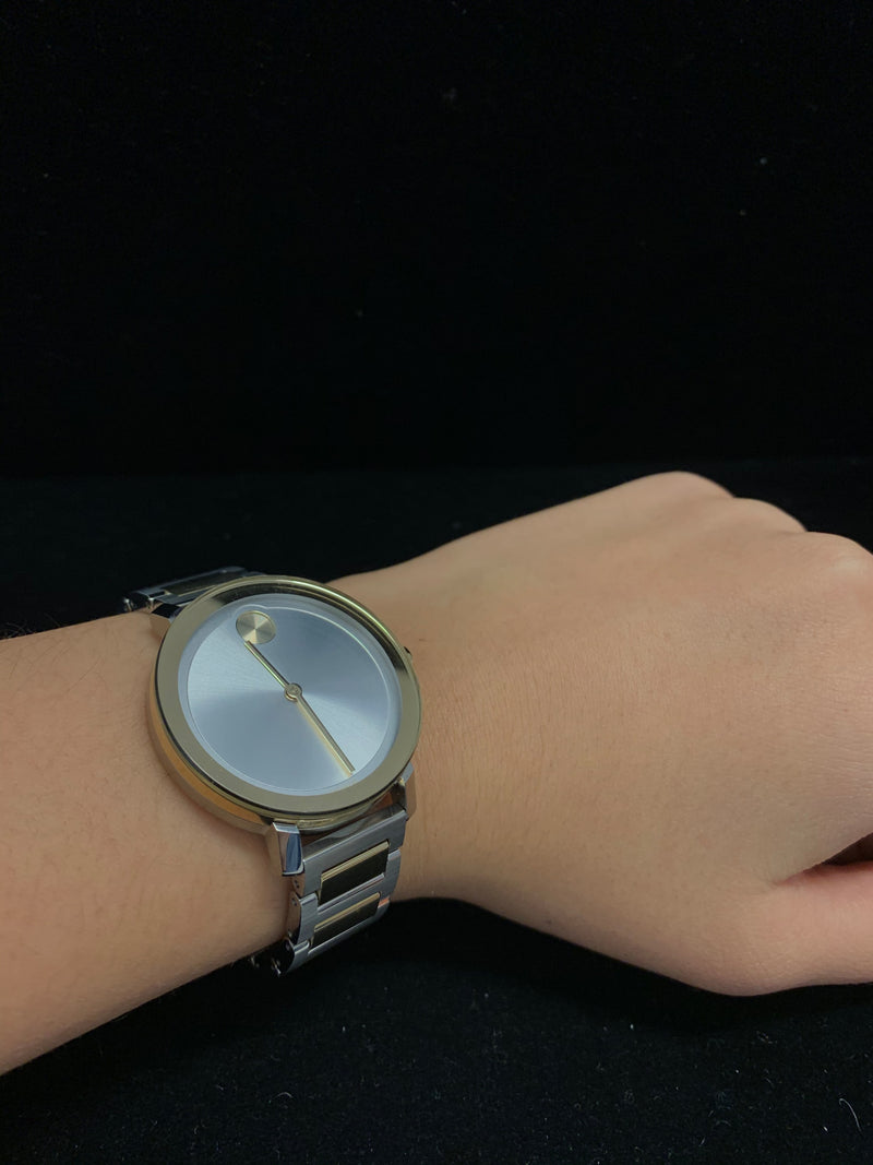 MOVADO BOLD Stainless Steel Watch w/ Gold-Tone Detailing - $2K APR Value w/ CoA! ✓ APR 57