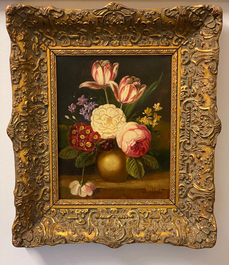 Greenice, Antique Still Life, Oil Painting 19th Century - $4K APR Value w/ CoA! APR 57