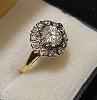 Antique 1920's Design 18K Yellow Gold with 13 Diamonds Ring - $20K Appraisal Value w/CoA} APR57