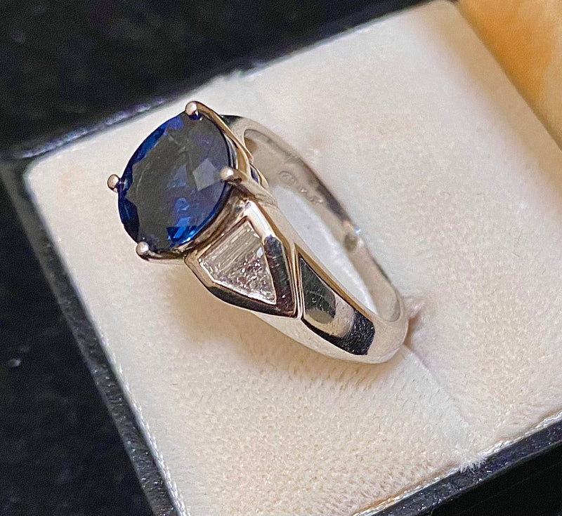 Unique Designer's Platinum with Sapphire & Diamond Ring - $60K Appraisal Value w/CoA} APR57