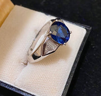 Unique Designer's Platinum with Sapphire & Diamond Ring - $60K Appraisal Value w/CoA} APR57
