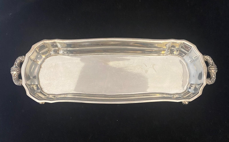 Stunning C. 1930s Silver Plated Rectangular Footed Dish - $1.5K APR Value w/ CoA! APR57