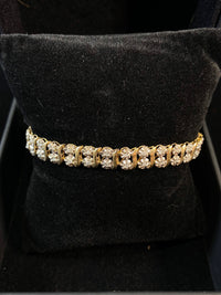Designer Yellow Gold Double Row Tennis Bracelet with 64 Diamonds! - $6K APR Value w/ CoA! APR 57