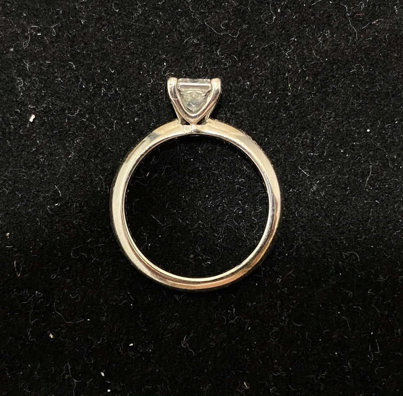 Tiffany & Co. Platinum with Princess cut Diamond Solitaire Engagement Ring - $20K Appraisal Value w/CoA} APR57