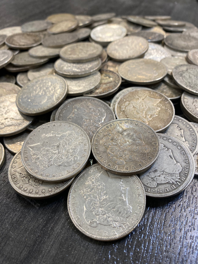 LOT OF 1000 COINS - 1878-1935 Antique US Silver Dollars - Bundle Deals Available - $60K Appraisal Value! ✓ APR 57