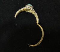 LA TRIOMPHE Unique Design 18K Yellow Gold/Enamel with Turquoise & Diamond Bangle Bracelet - $40K Appraisal Value w/CoA} APR57