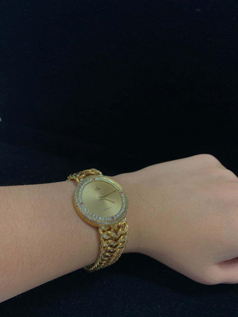 EBEL Solid 18K Yellow Gold Wristwatch w/ Diamonds & Rubies - $40K APR Value w/ CoA! APR 57