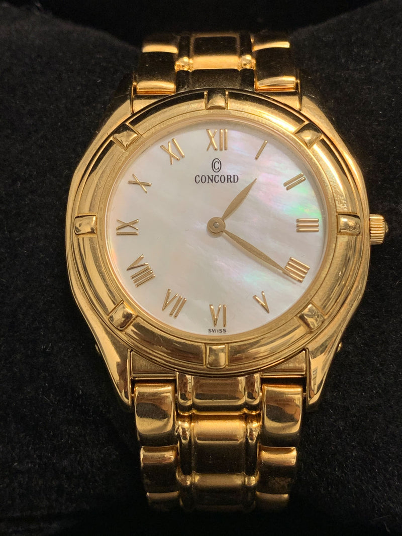 CONCORD STEEPLECHASE 18K Yellow Gold Wristwatch w/ Mother-of-Pearl Dial - $30K APR Value w/ CoA! APR 57