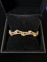 Italian Design Unique YG 126 Round/Marquise Diamonds Tennis Bracelet - $80K Appraisal Value! } APR 57