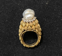 Designer SYG Baroque Pearl & Diamond Ring - $20K Appraisal Value w/CoA} APR57