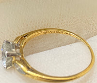 Tiffany & Co. 1940's 18K Yellow Gold/Platinum Diamond Engagement Ring - $30K Appraisal Value w/CoA} APR57