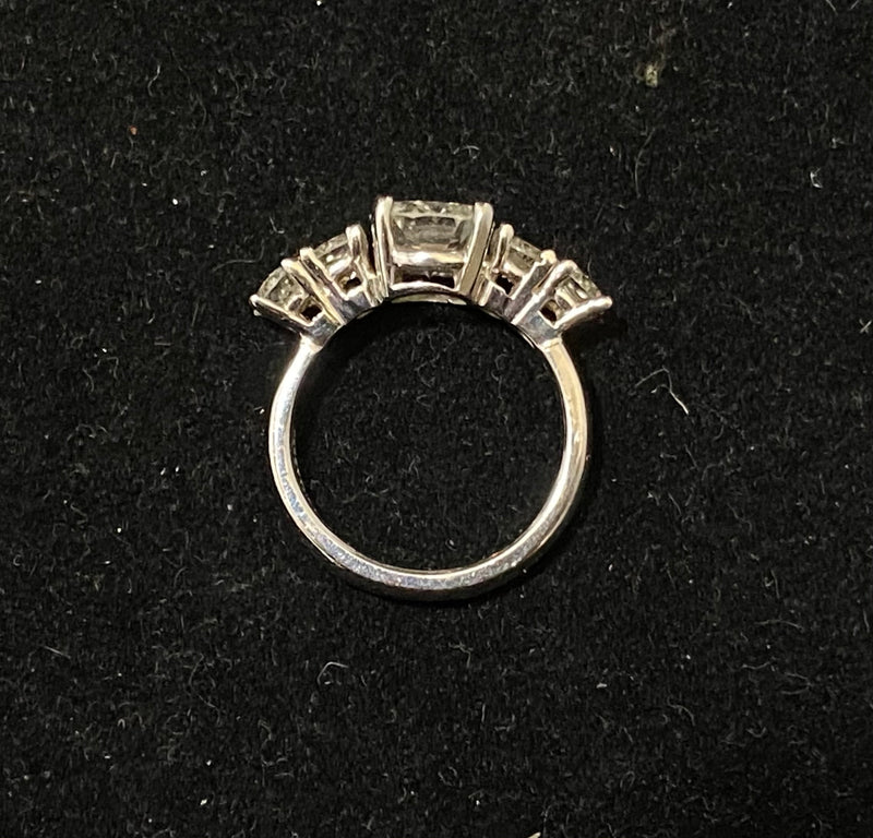 Tiffany & Co. Peretti Platinum 5-Diamond Engagement Ring - $80K Appraisal Value w/CoA} APR57