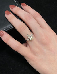 Unique SWG Pear-Diamond Accent Engagement Ring - $60K Appraisal Value w/CoA} APR57