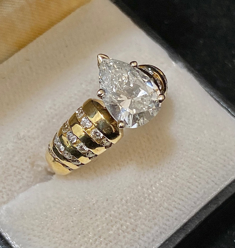 Designer 18K Yellow Gold 49-Diamond Ring - $65K Appraisal Value w/CoA} APR57