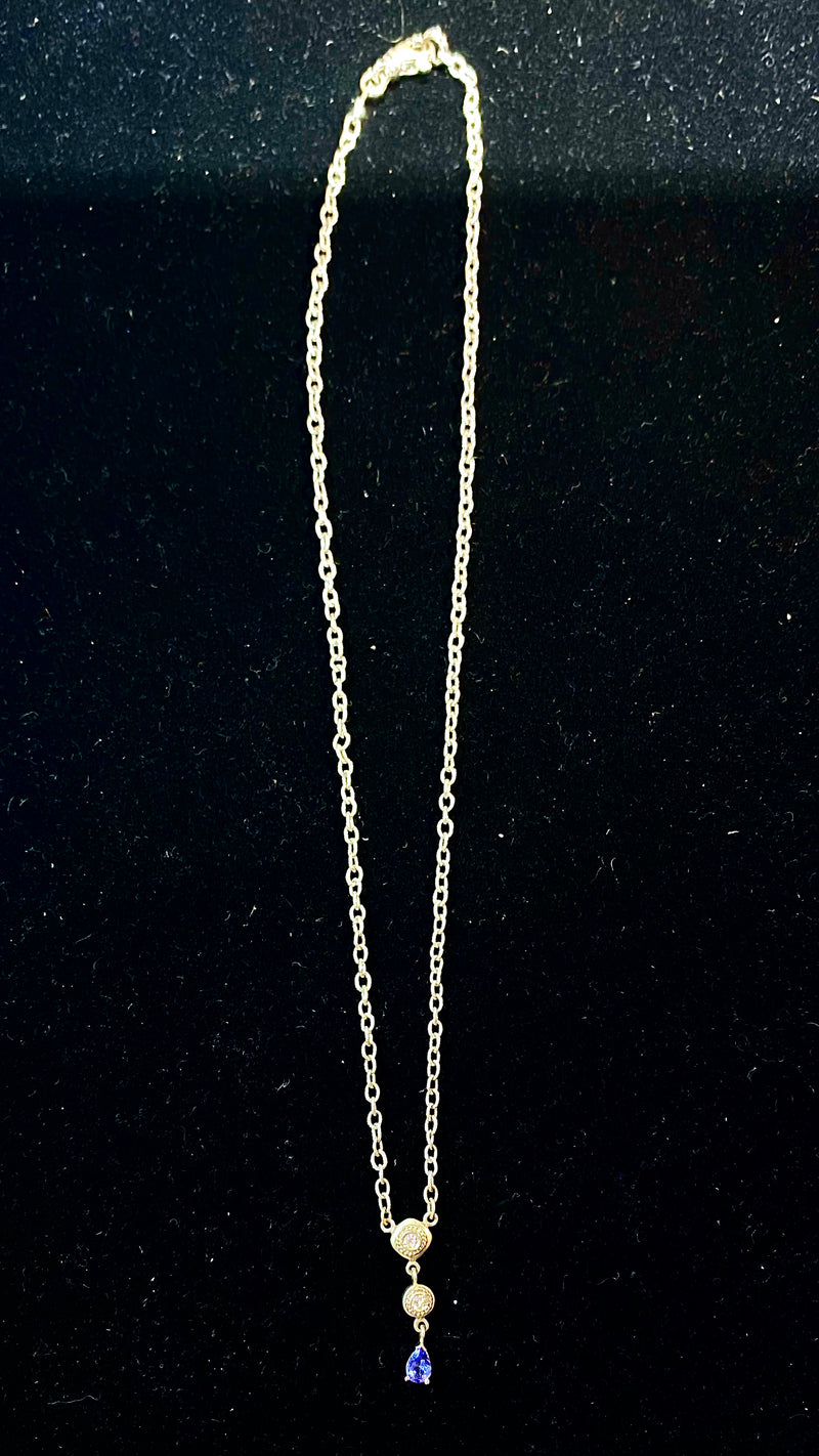 Beautiful Antique Designer 18KWG Tanzanite Pendant/Diamonds Necklace - $10K APR Value w/ CoA! APR 57