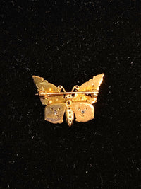 Buccellati Style Intricate YG 11 Diamonds Butterfly Brooch/Pin w $10K COA !!!} APR 57