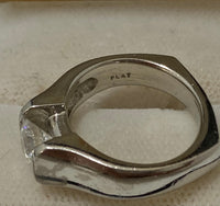 Amazing Unique Platinum Tension Setting Diamond Ring - $30K Appraisal Value w/CoA} APR57