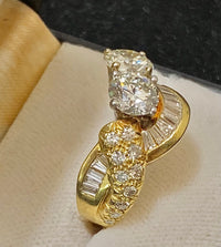 Unique Designer's 18K Yellow Gold with 5+ carats Diamond Ring - $70K Appraisal Value w/CoA} APR57