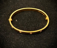 CARTIER Love Bracelet 18K Yellow Gold with 10 Diamonds - $20K Appraisal Value w/CoA} APR 57