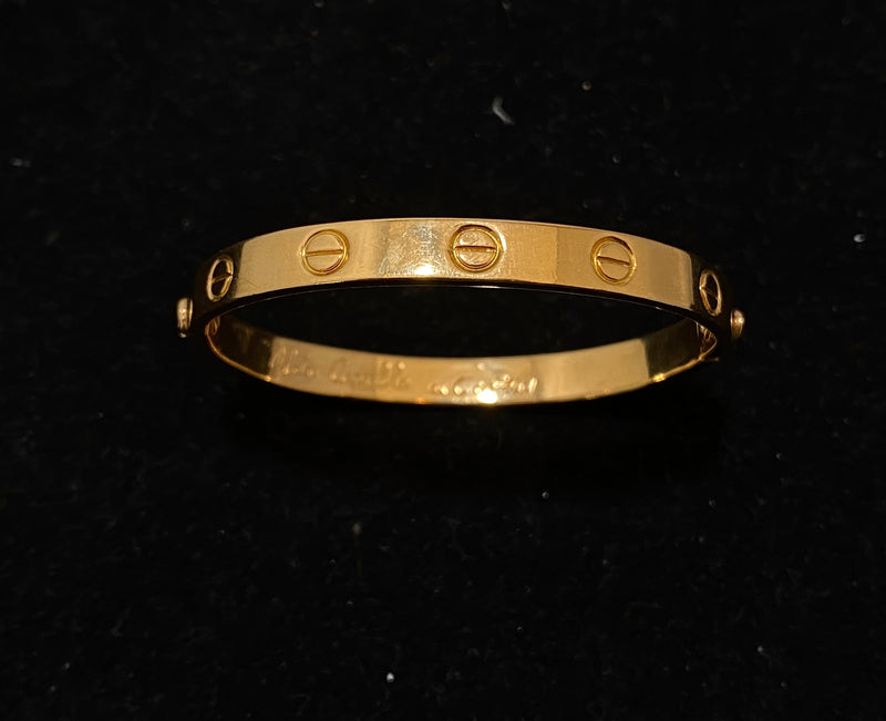 Cartier Love Bracelet Size 18cm 18k Yellow Gold Box B6035518 - Jewels in  Time