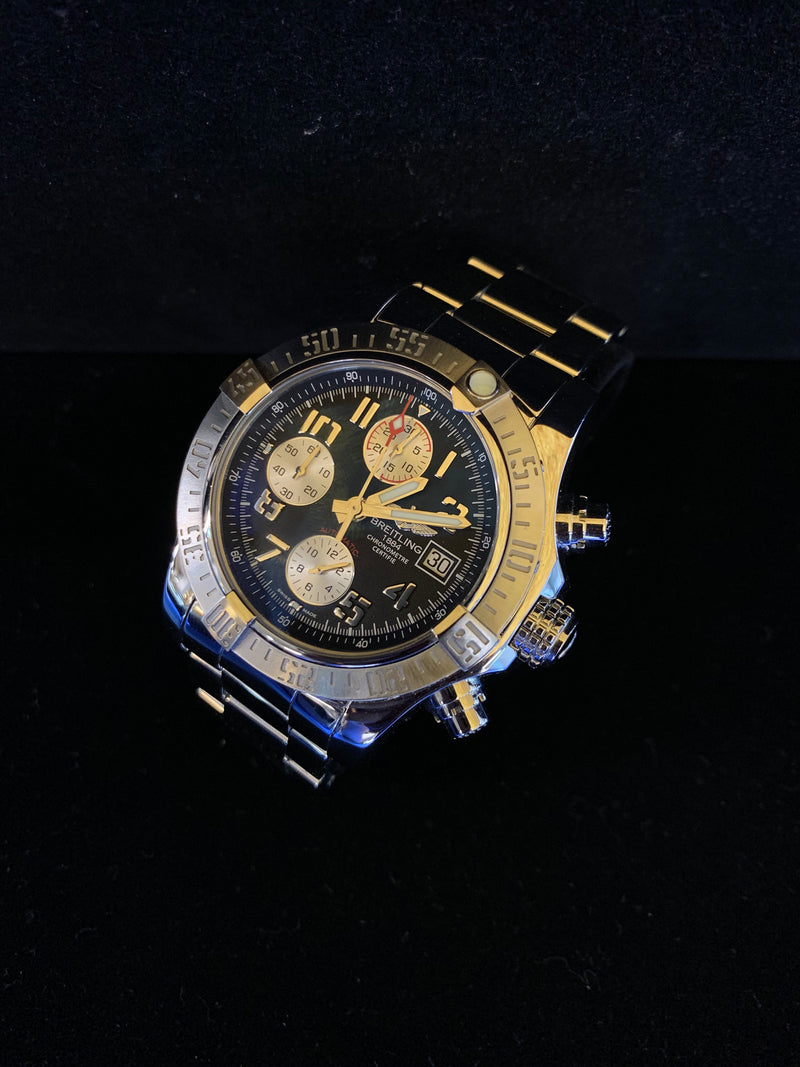 BREITLING JUMBO CHRONOGRAPH AUTOMATIC PERPETUAL MEN’S WATCH! WITH BREITLING SIGNATURE! – $10K APR w/CoA!| APR 57