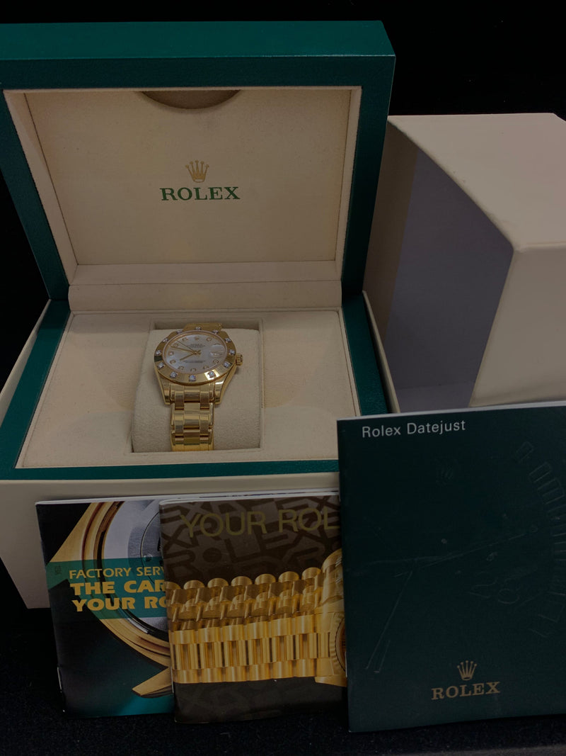 ROLEX Oyster Perpetual Datejust 18K Yellow Gold Chronometer Watch - $80K APR Value w/ CoA! APR 57