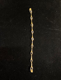 Gorgeous Designer Yellow Gold Onyx Stone Bracelet - $6K APR Value w/ CoA! APR 57
