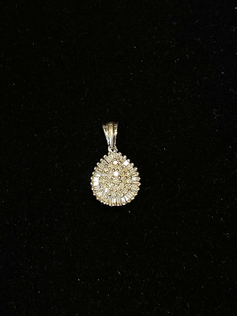 Very intricate Design SWG 60 Diamonds Tear Drop Shape Pendant w $6K COA !!!} APR 57