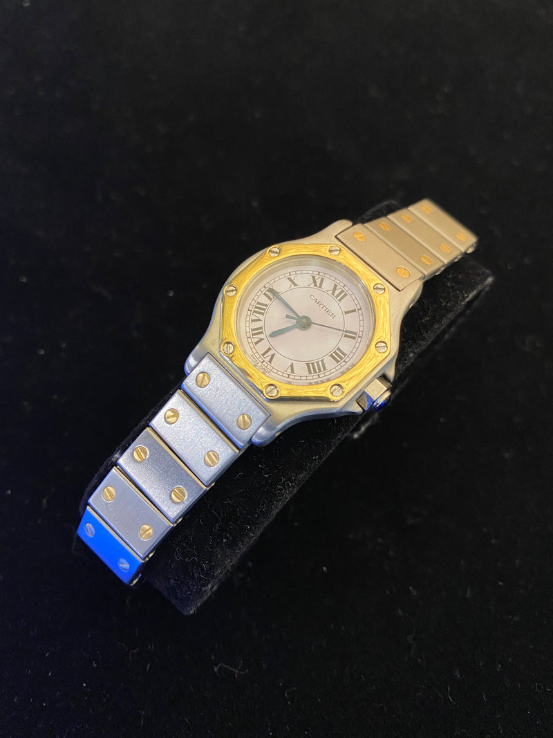 Rare Cartier Octagonal Santos Unisex 18k Yellow-Gold SS! - $15k APR w/CoA!| APR 57