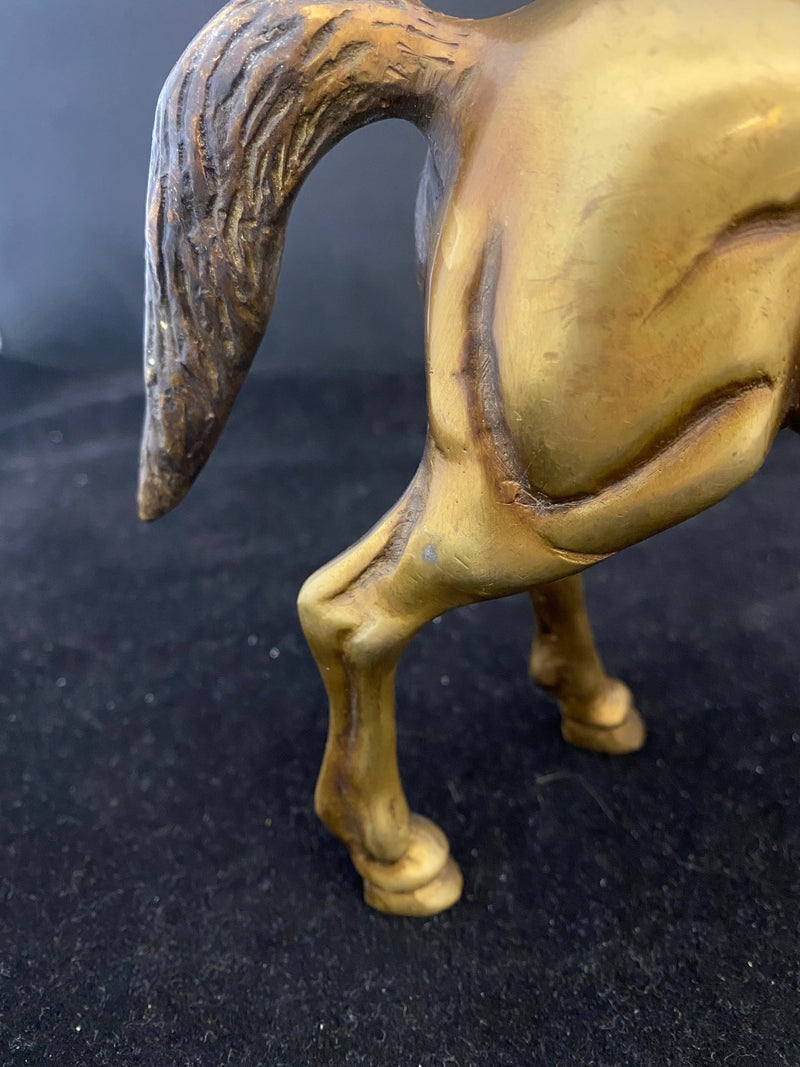 C. 1900S Antique Brass Horse Statue - $6K APR Value w/ CoA!