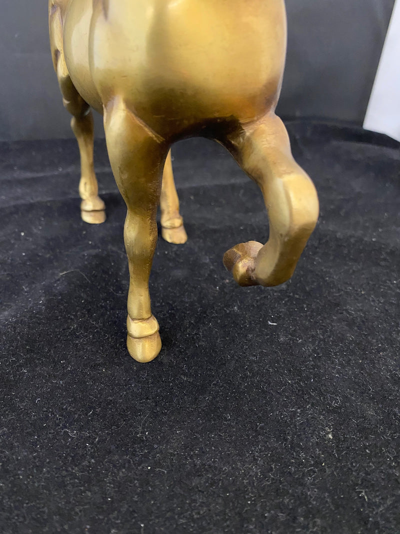 C. 1900S Antique Brass Horse Statue - $6K APR Value w/ CoA! APR57