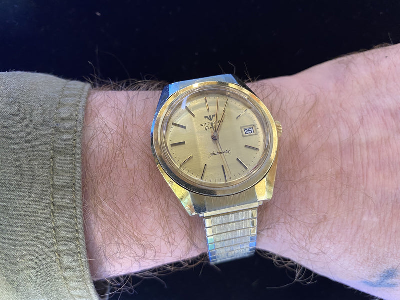 WITTNAUER Vintage 1960s Collectible Gold-tone Swiss Watch - $5K Appraisal Value! ✓ APR 57