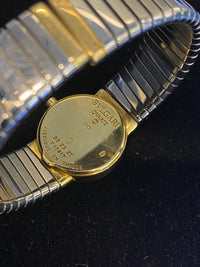 RARE BVLGARI LADIES TUBOGAS BANGLE WRISTWATCH! SOLID GOLD STAINLESS STEEL! WITH BVLGARI ENGRAVED BEZEL! - $15K APR w/CoA!| APR 57