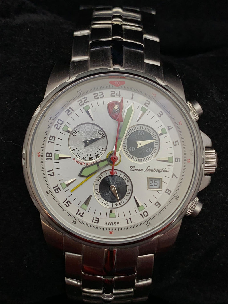 TONINO LAMBORGHINI PILOT Quartz-Powered Wristwatch - $2K APR Value w/ CoA! APR 57