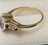 Beautiful SYG 3-stone CZ Engagement Ring - $1.5K Appraisal Value w/CoA} APR57