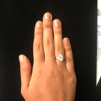 BEAUTIFUL 3-Diamond Pear Shaped Engagement Ring on Platinum - $95K Appraisal Value! ✓ APR 57