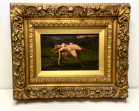 Rare Oil Painting Portrait of a Nude Woman Signed Klinkenberg $100k APR w COA!!! APR57