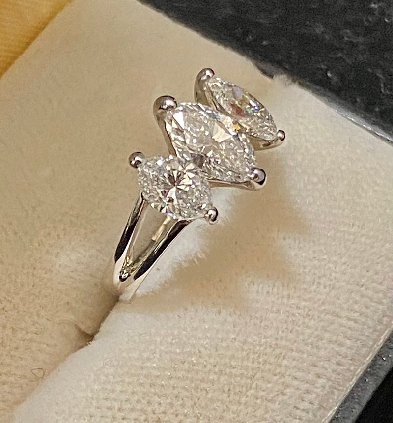 Designer SWG 3-stone Diamond Engagement Ring - $16K Appraisal Value w/CoA} APR57