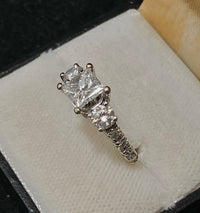 SWG Round & Princess-cut 10-Diamond Engagement Ring - $40K Appraisal Value w/CoA} APR57