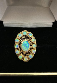 Very Unique Designer's SYG 13 Fire White Opal Ring - $10K Appraisal Value w/CoA} APR 57