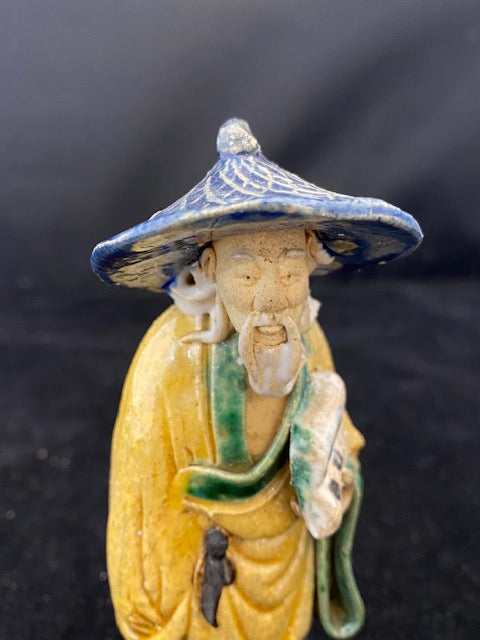 Antique C. 1800s Ceramic Chinese Scholar Figurine - $10K APR Value w/ CoA! APR57