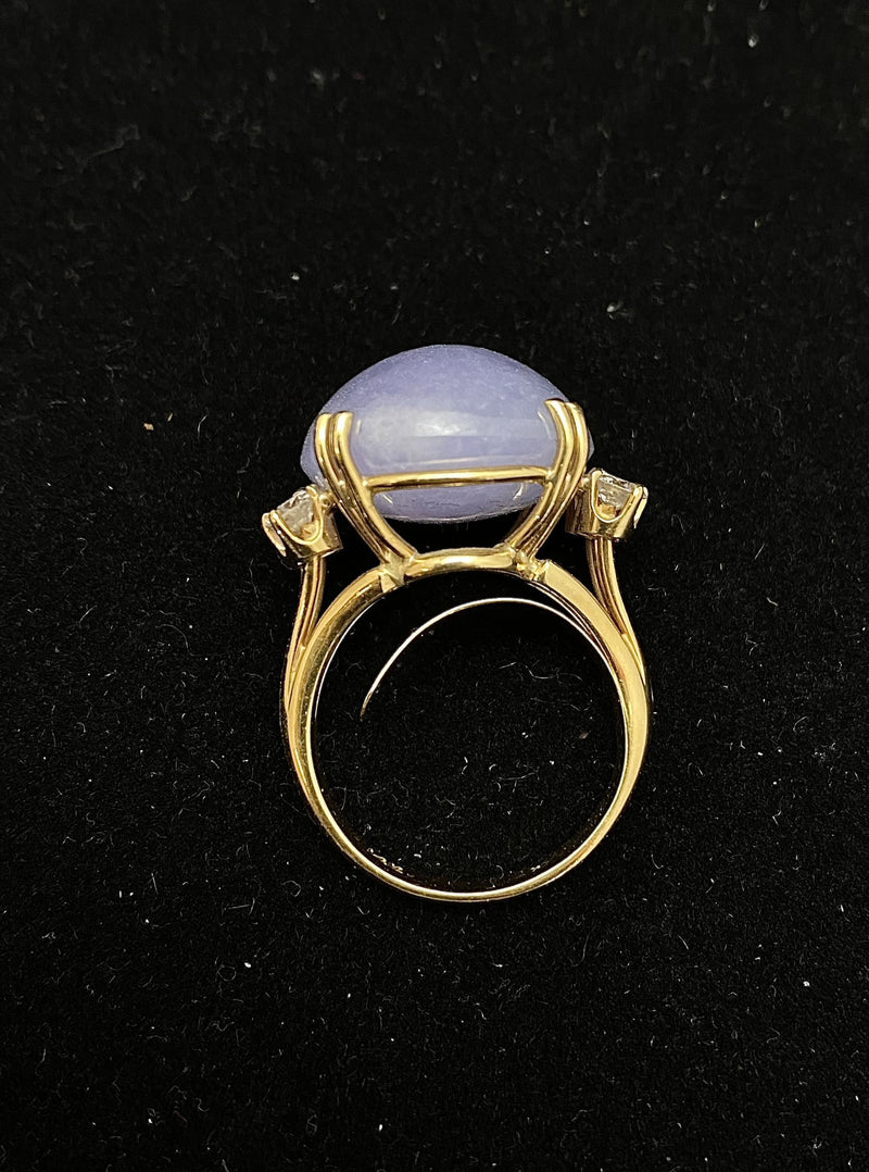 Beautiful Designer 30 Ct. Violet Jade & 6-Diamond Ring - $30K Appraisal Value w/ CoA! APR 57