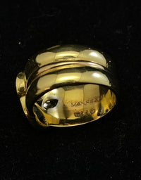 Bvlgari Style 18K Yellow Gold Tanzanite, Sapphire, & Diamond Ring - $10K Appraisal Value w/ CoA! APR 57